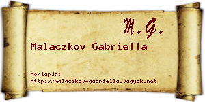 Malaczkov Gabriella névjegykártya