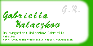 gabriella malaczkov business card